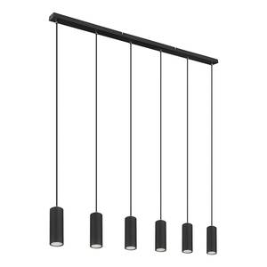 Lampada a sospensione Robby Vetro acrilico / Ferro - 6 punti luce - Nero - Numero di lampadine necessarie: 6