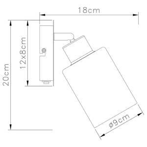 Wandstrahler Hadera Farbglas / Eisen - 1-flammig