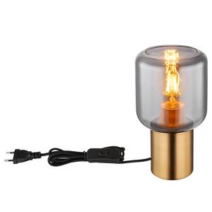 Lampe Ninjo Verre dépoli / Fer / Laiton / Tissu mélangé - 1 ampoule - Laiton