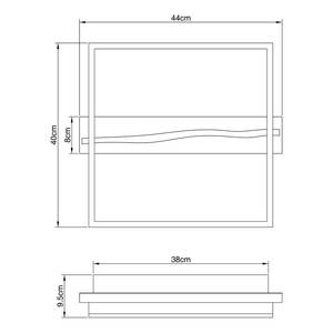 Plafonnier Sahra - Type A Fer / Plexiglas - 1 ampoule