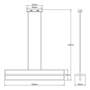 Pendelleuchte Flips Eisen / Acrylglas - 2-flammig