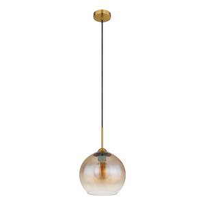 Hanglamp Jamessa gekleurd glas/ijzer/messing/textielmix - 1 lichtbron - Aantal lichtbronnen: 1