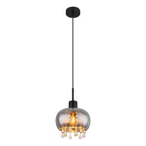 Hanglamp Corry type A gekleurd glas/ijzer/textielmix - 1 lichtbron - Diameter: 21 cm