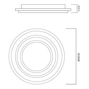 Plafondlamp Sabatino type A ijzer/acrylglas - 1 lichtbron