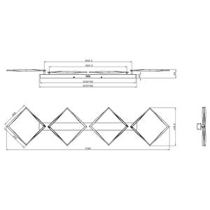 Deckenleuchte Maxxy Typ B Aluminium / Acrylglas - 4-flammig