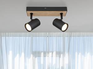 Lampada da soffitto Robby Ferro - 2 punti luce - Beige / Nero - Numero di lampadine necessarie: 2