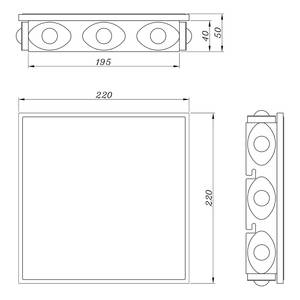 Applique murale Saidy Fer / Plexiglas - 1 ampoule - Nb d'ampoules : 12