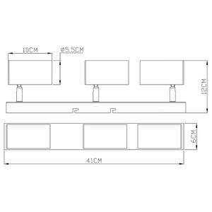 Plafondspot Robby ijzer/messing - 3 lichtbronnen - Zwart/messing - Aantal lichtbronnen: 3