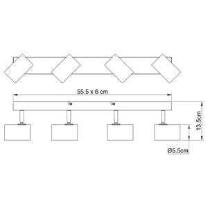 Lampada da soffitto Robby Ferro - 4 punti luce - Beige / Nero - Numero di lampadine necessarie: 4