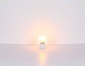 Lampe Marka Verre dépoli / Fer / Nickel - 1 ampoule - Blanc