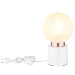 Lampe Marka Verre dépoli / Fer / Nickel - 1 ampoule - Blanc