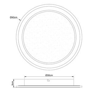 Plafonnier Tini - Type B Fer / Plexiglas - 1 ampoule