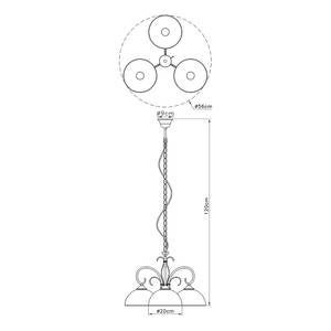 Suspension Cottage Fer / Plexiglas - 3 ampoule - Nb d'ampoules : 3