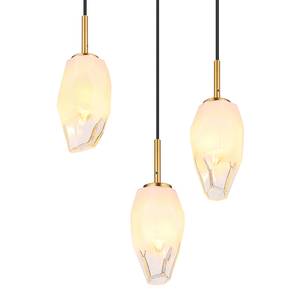 Hanglamp Barcley melkglas/ijzer/messing/acrylglas - 6 lichtbronnen - Aantal lichtbronnen: 6