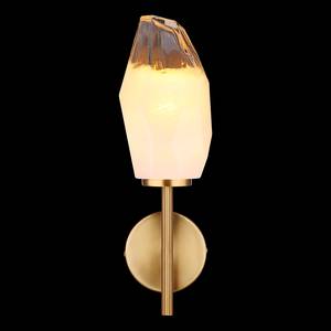 Wandlamp Barcley melkglas/ijzer/messing - 1 lichtbron