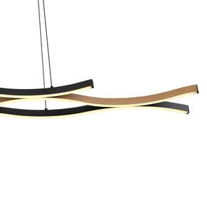 Hanglamp Geronimo aluminium/acrylglas - 1 lichtbron - Beige/zwart