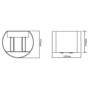 Buitenverlichting Veronika type B transparant glas/aluminium - 1 lichtbron - Zwart