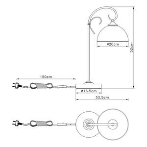 Tampe Cottage Fer / Plexiglas - 1 ampoule