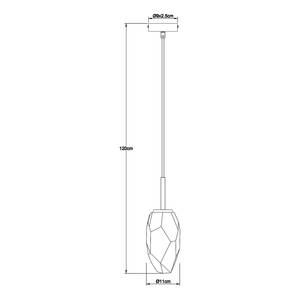 Suspension Barcley Verre dépoli / Fer / Laiton / Plexiglas - 1 ampoule - Nb d'ampoules : 1