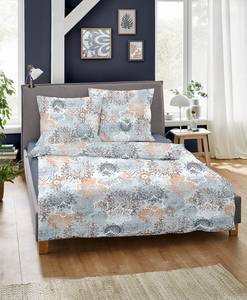 Parure de lit en flanelle Cosford Coton - Bleu - 155 x 220 cm + oreiller 80 x 80 cm