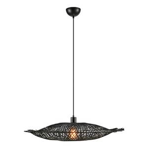 Hanglamp Kumo ijzer / bamboe - zwart - 1 lichtbron - Breedte: 75 cm