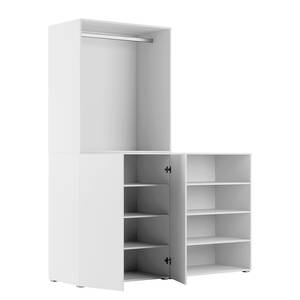 Armoire mi-haute Nikko Blanc alpin - Pousser pour ouvrir