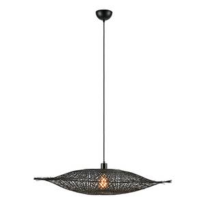 Hanglamp Kumo ijzer / bamboe - zwart - 1 lichtbron - Breedte: 92 cm