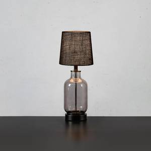 Tafellamp Costero glas/jute - 1 lichtbron - Bruin - Hoogte: 43 cm