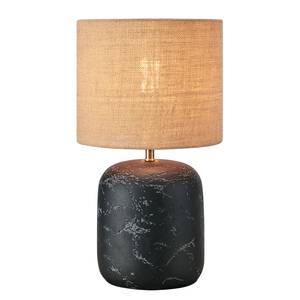 Lampada da tavolo Montagna Cemento / Iuta -Nero - 1-luce - Altezza: 45 cm