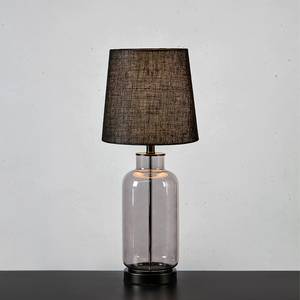 Lampe Costero Verre / Jute - 1 ampoule - Marron - Hauteur : 63 cm