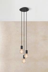 Hanglamp Cielo 3 lichtbronnen ijzer - zwart