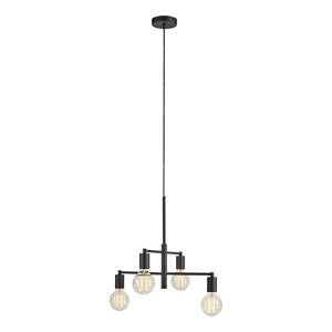 Hanglamp Cielo 4 lichtbronnen ijzer - zwart