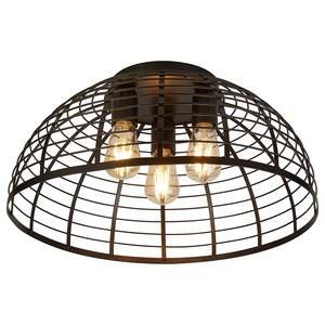 Deckenleuchte Vision Cage Round Stahl - Schwarz - 3-flammig