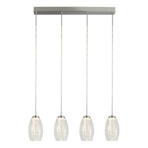 Hanglamp Cyclone 4 lichtbronnen staal/transparant glas - Wit