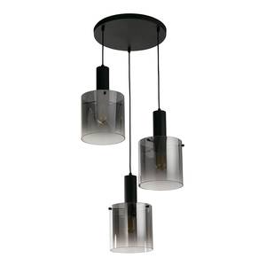 Hanglamp Sweden 3 lichtbronnen staal/glas - Zwart