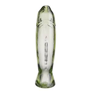 Vase BACALHAU poisson Verre transparent - Vert pastel