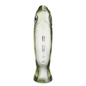 Vase BACALHAU poisson Verre transparent - Vert pastel