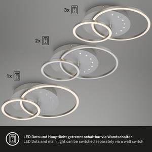 LED-plafondlamp Arruda rond aluminium/polypropeen - Zilver