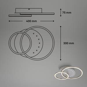 LED-plafondlamp Arruda rond aluminium/polypropeen - Zilver