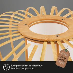 Tafellamp Agueiro aluminium/bamboe - zwart