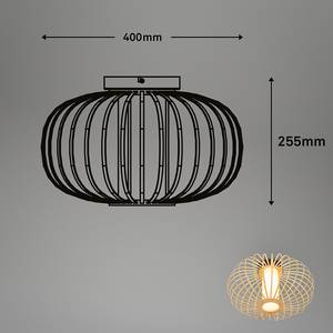 Plafondlamp Agueiro aluminium/bamboehout - natuur