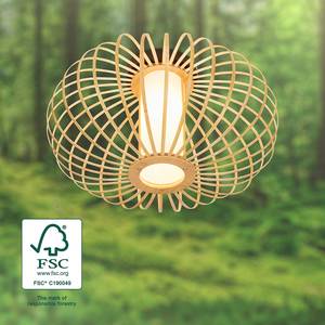 Plafondlamp Agueiro aluminium/bamboehout - natuur