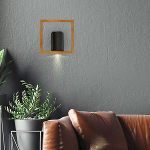 Lampada da parete Passaria Alluminio / Massello di quercia - Nero