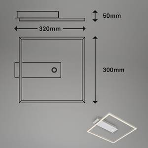 LED-plafondlamp Figa Senso 1 lichtbron aluminium/polypropeen - Zilver