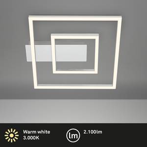 Lampada da soffitto LED 2 luce Figa Alluminio / Polipropilene - Argento