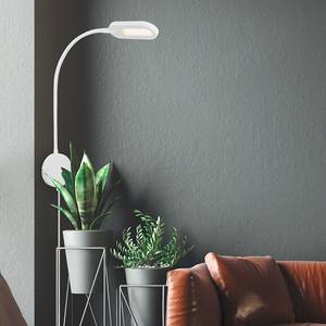 LED-wandlamp Bertelo aluminium/polypropeen - Wit