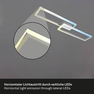 LED-plafondlamp Ciladas 2 lichtbronnen aluminium/polypropeen - Zilver