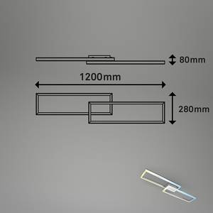 Plafonnier LED Ciladas 2 ampoules Aluminium / Polypropylène - Argenté