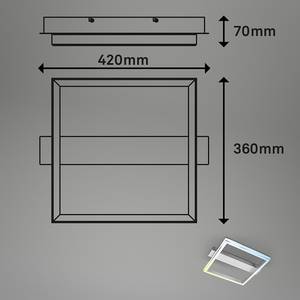 LED-Deckenleuchte Ciladas 1-flammig Aluminium / Polypropylen - Silber