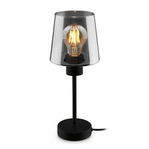 Tafellamp Passaria type B aluminium/rookglas - zwart - 1 lichtbron